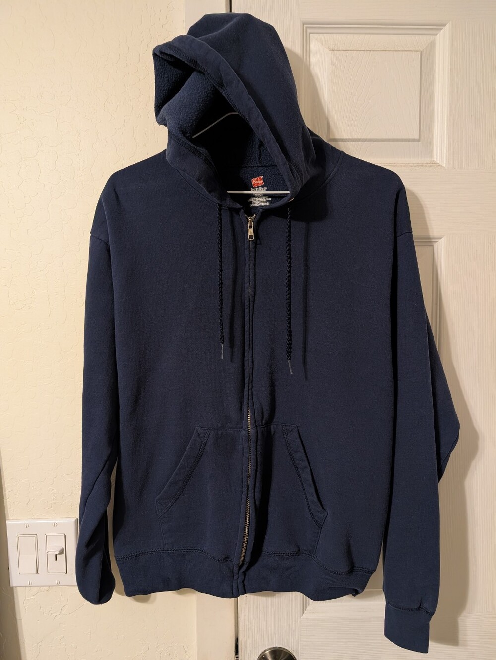 Hanes Navy Full-Zip Hooded Sweatshirt